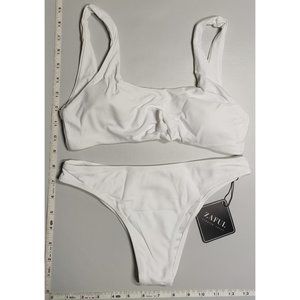 NWT ZAFUL Small Tankini White bikini set